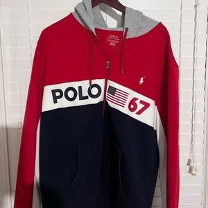 Polo Ralph Lauren vintage zip down jacket with hoodie